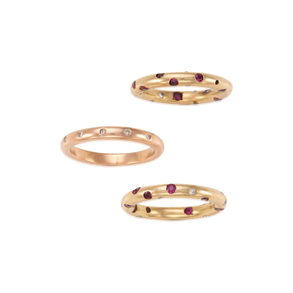 GOLD, DIAMOND AND RUBY RINGS (1 of 2)
