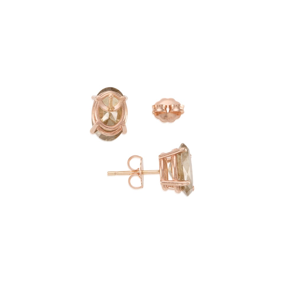14K GOLD AND DIAMOND EARRINGS - 2