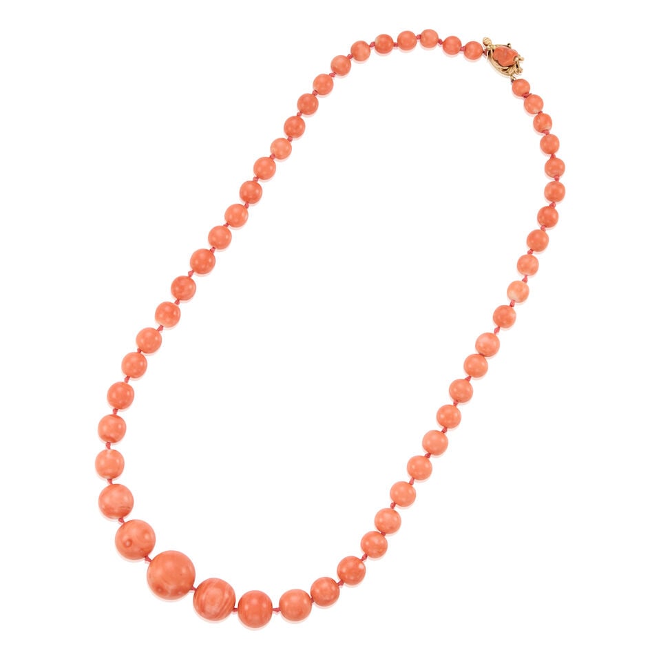 14K GOLD AND CORAL NECKLACE (1 of 2)