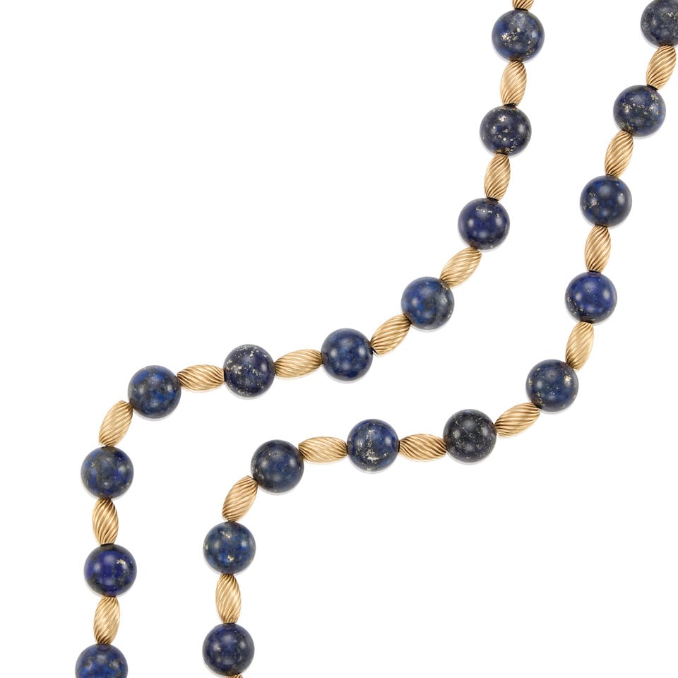 14K GOLD AND LAPIS LAZULI NECKLACE - 2