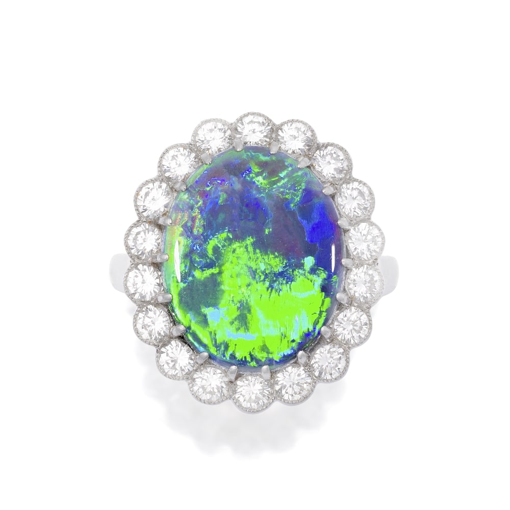 OPAL AND DIAMOND RING, 1981 (1 of 1)