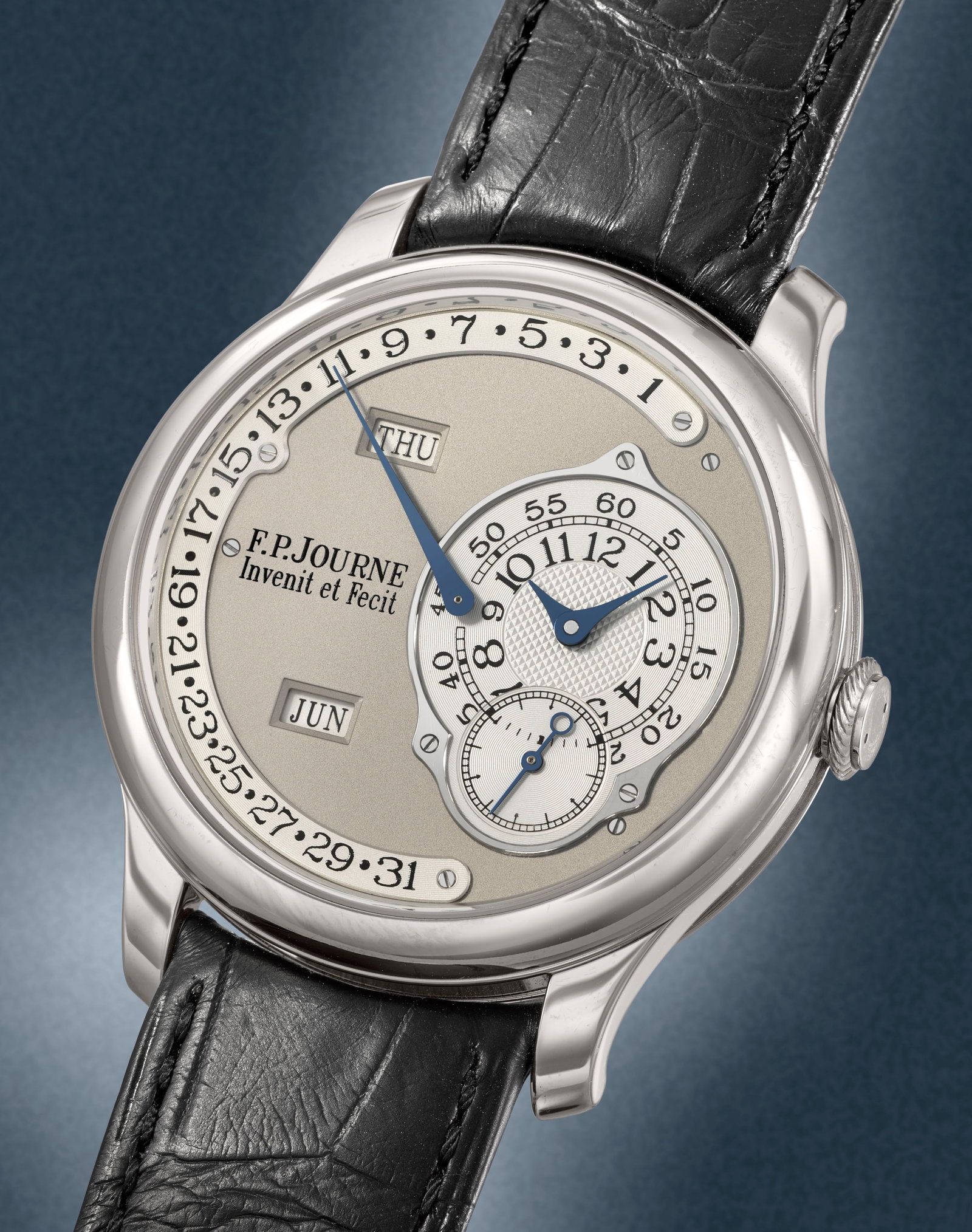 F.P Journe. A fine and rare platinum automatic calendar wristwatch Octa Calendrier, Circa 2010 (1 of 1)