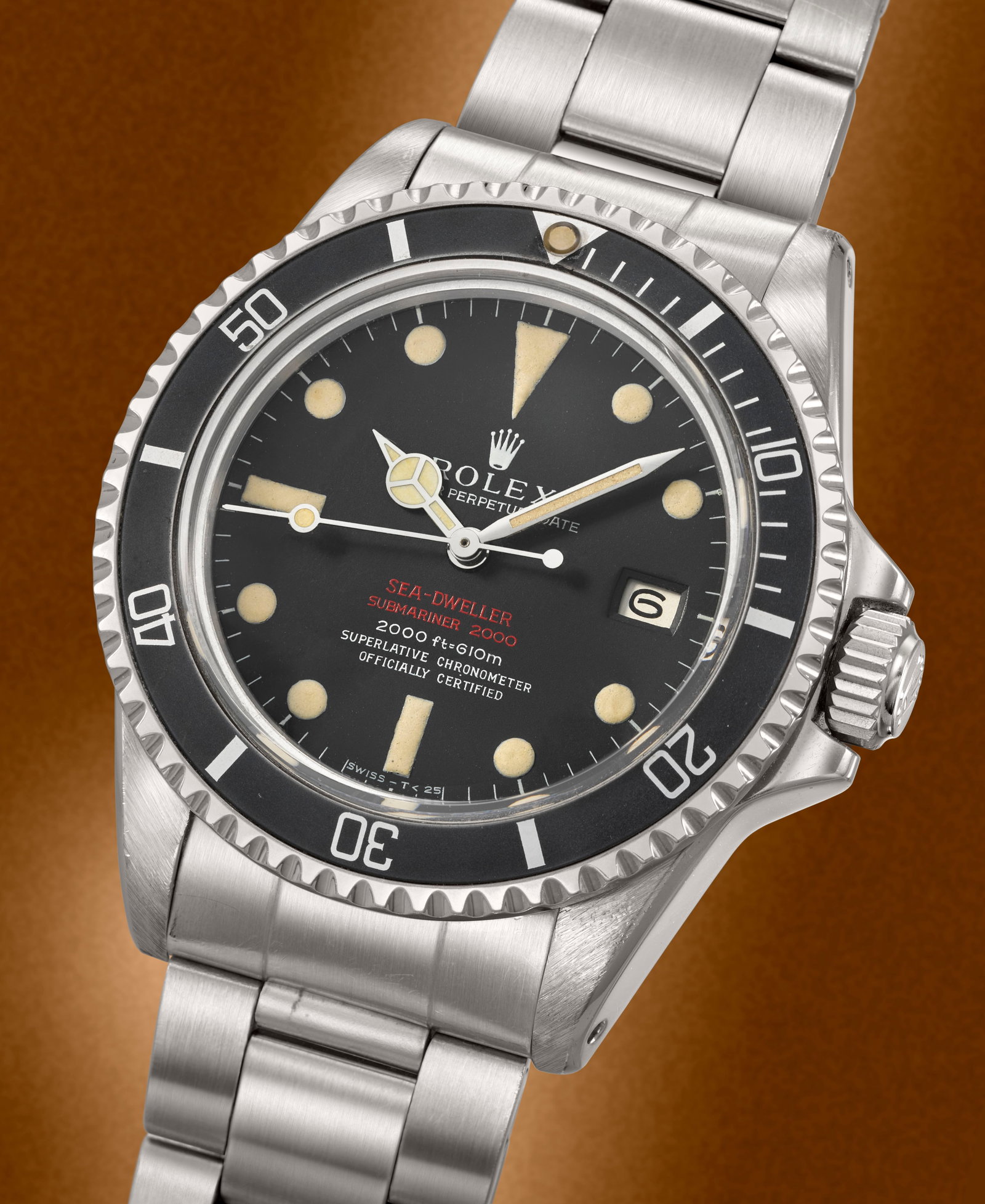 Rolex. A rare stainless steel automatic calendar bracelet watch Double Red Sea-Dweller, Ref: 16... (1 of 1)