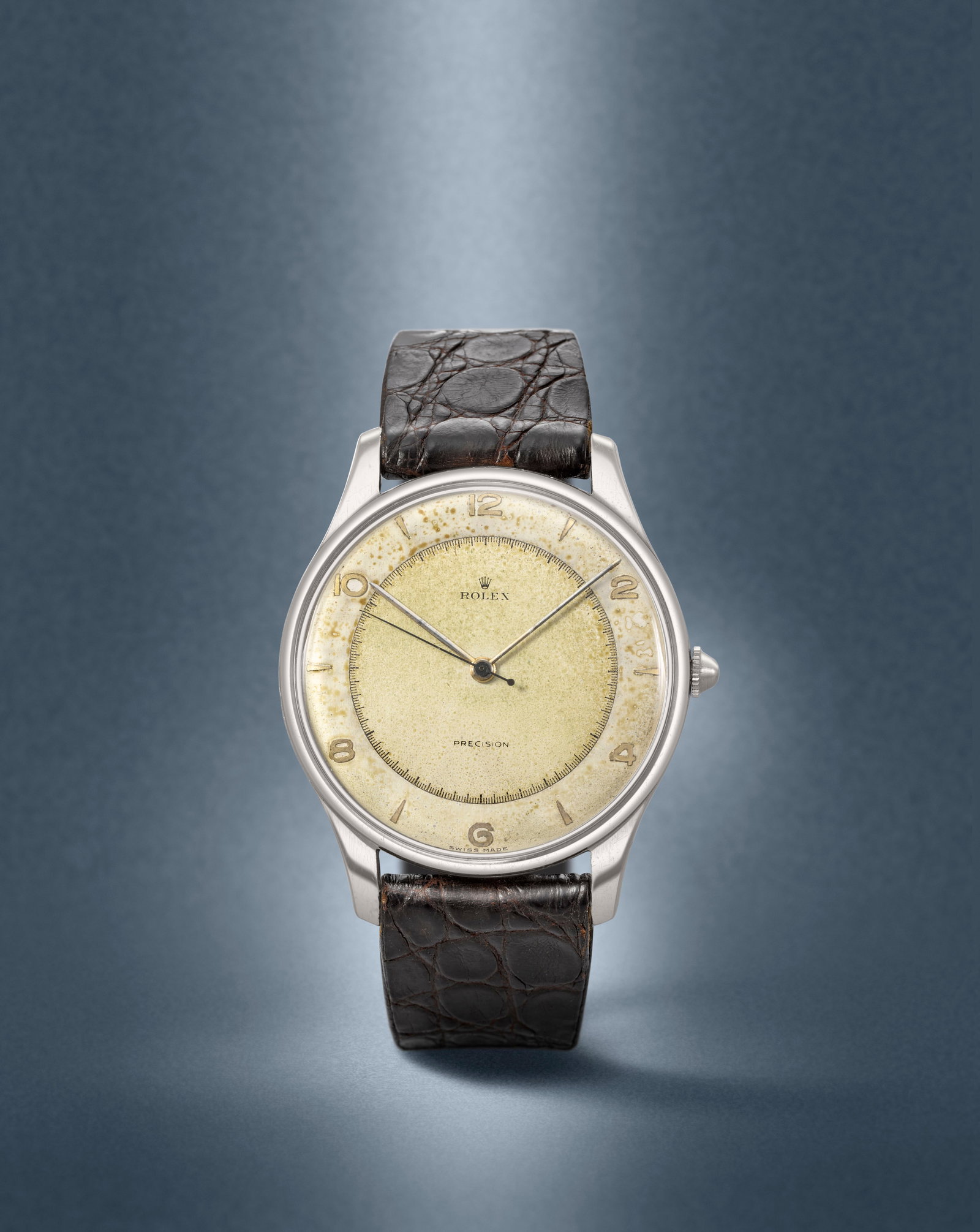 Rolex. A rare and oversized stainless steel manual wind wristwatch Precision, Ref: 4157, Circa ... (1 of 1)