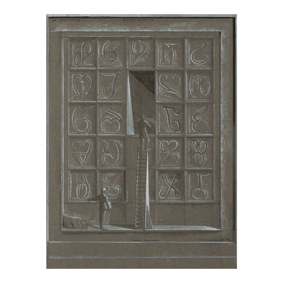 Erik Desmazieres. b.1948. Alphabet imaginaire (II). 1997. (1 of 2)