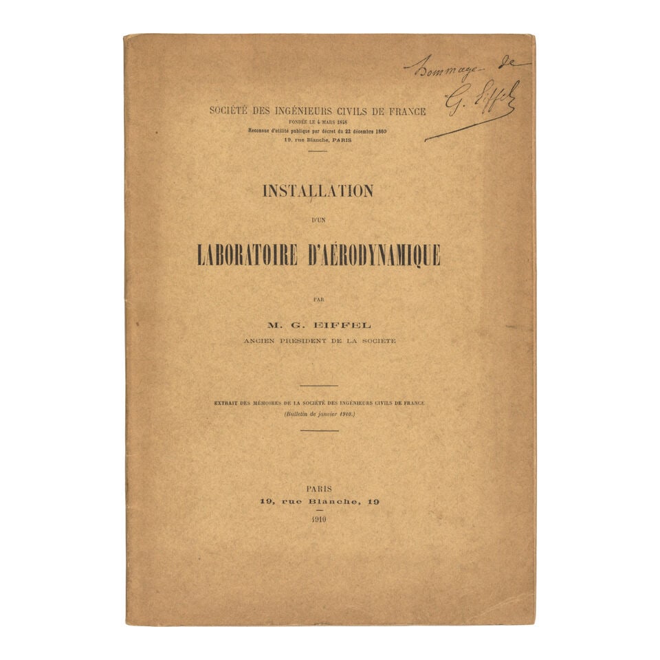 From the Library of THEODORE VON KÁRMÁN. EIFFEL, GUSTAVE (1832-1923) Installation d'un... - 3
