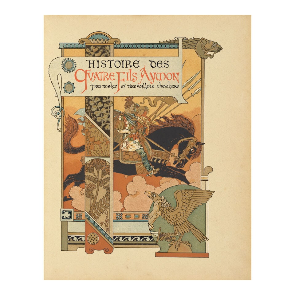 GRASSET, EUGENE. (1845-1917). Histoire des quatre fils Aymon. Fine copy in the original publishe... (1 of 7)