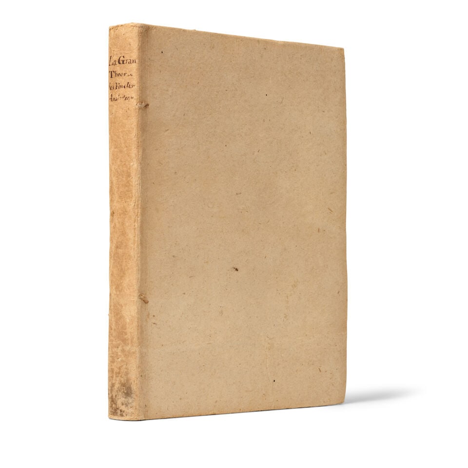 First Theory of Functions of a Real Variable. Lagrange, Joseph Louis (1736-1813). Théorie d... - 2
