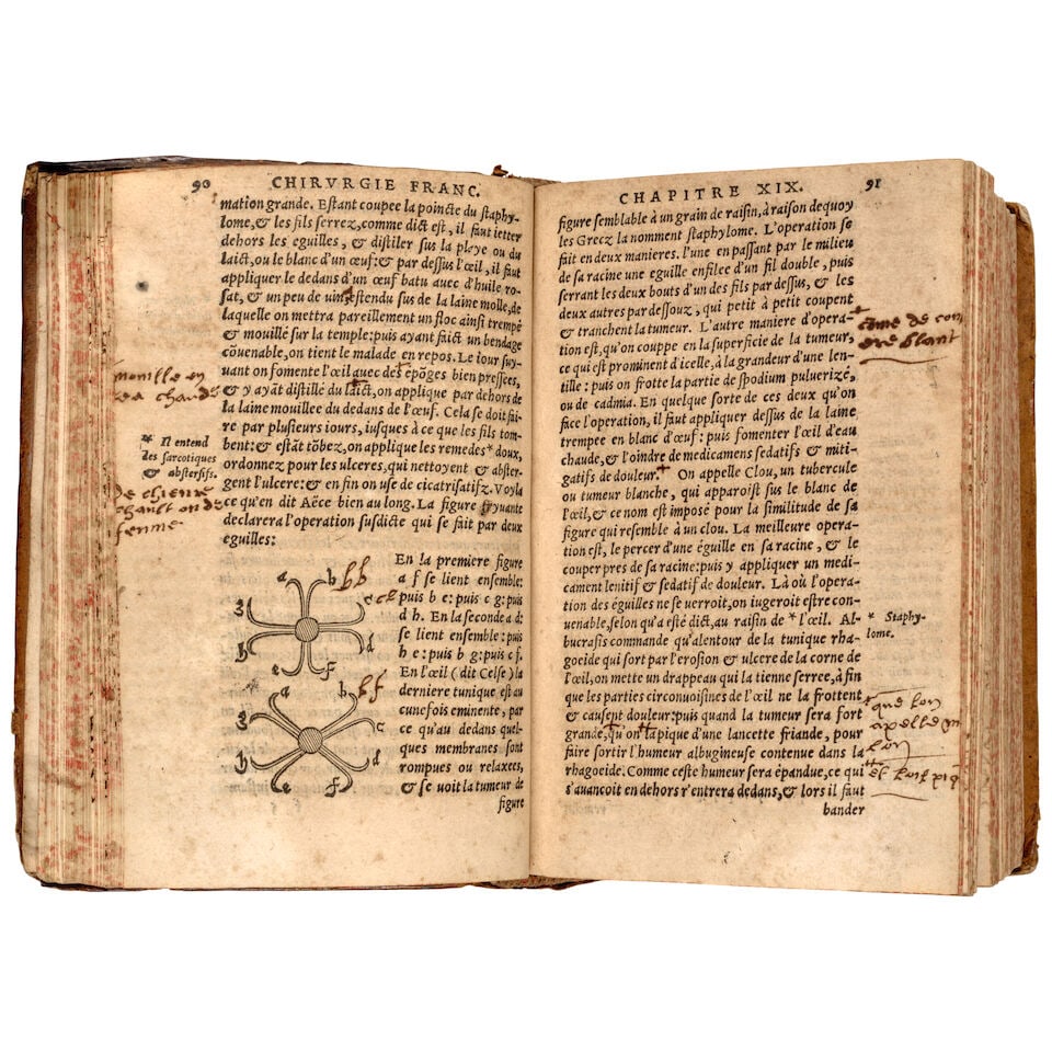 Important manual of Renaissance surgery annotated by the master surgeon Pierre Marchand. DALECHA... - 3