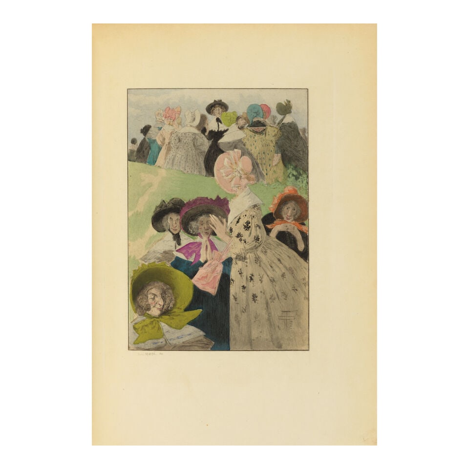 Ma Petite Ville, Jean Lorrain 1898 depresse/ 300, Handcolored by pochoir master Jean Saude and i... - 3