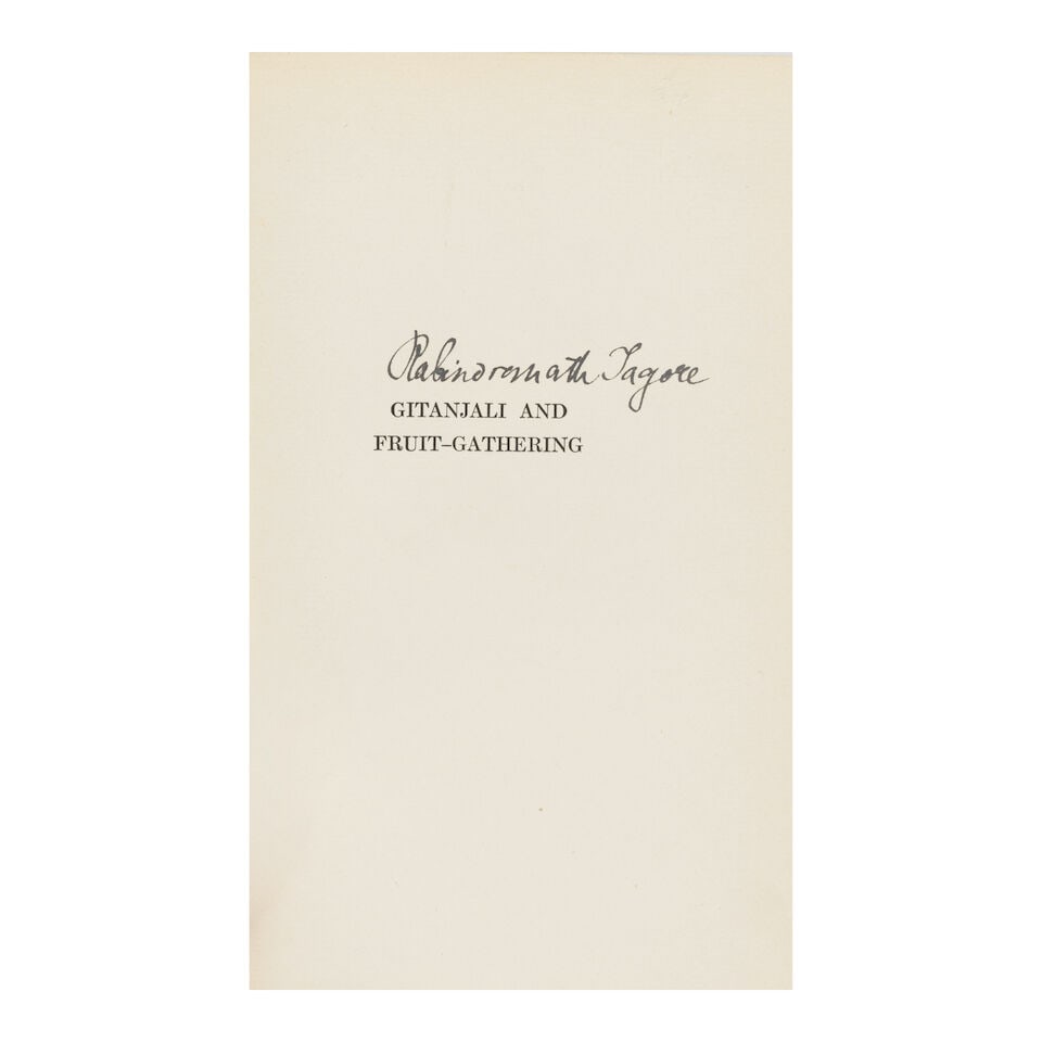 Two of his most celebrated poetry collections, signed by the legendary Indian polymath Rabindran... - 4