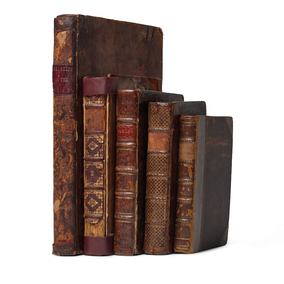 [GENERAL ANTIQUARIAN]. A group of 5 works, comprising:: [GENERAL ANTIQUARIAN]. A group of 5 works, comprising: AESOP. Select Fables of Esop and other Fabulists. Birmingham: John Baskerville, for R. & J.Dodsley. 8vo (177 x 115 mm). Illustrated with