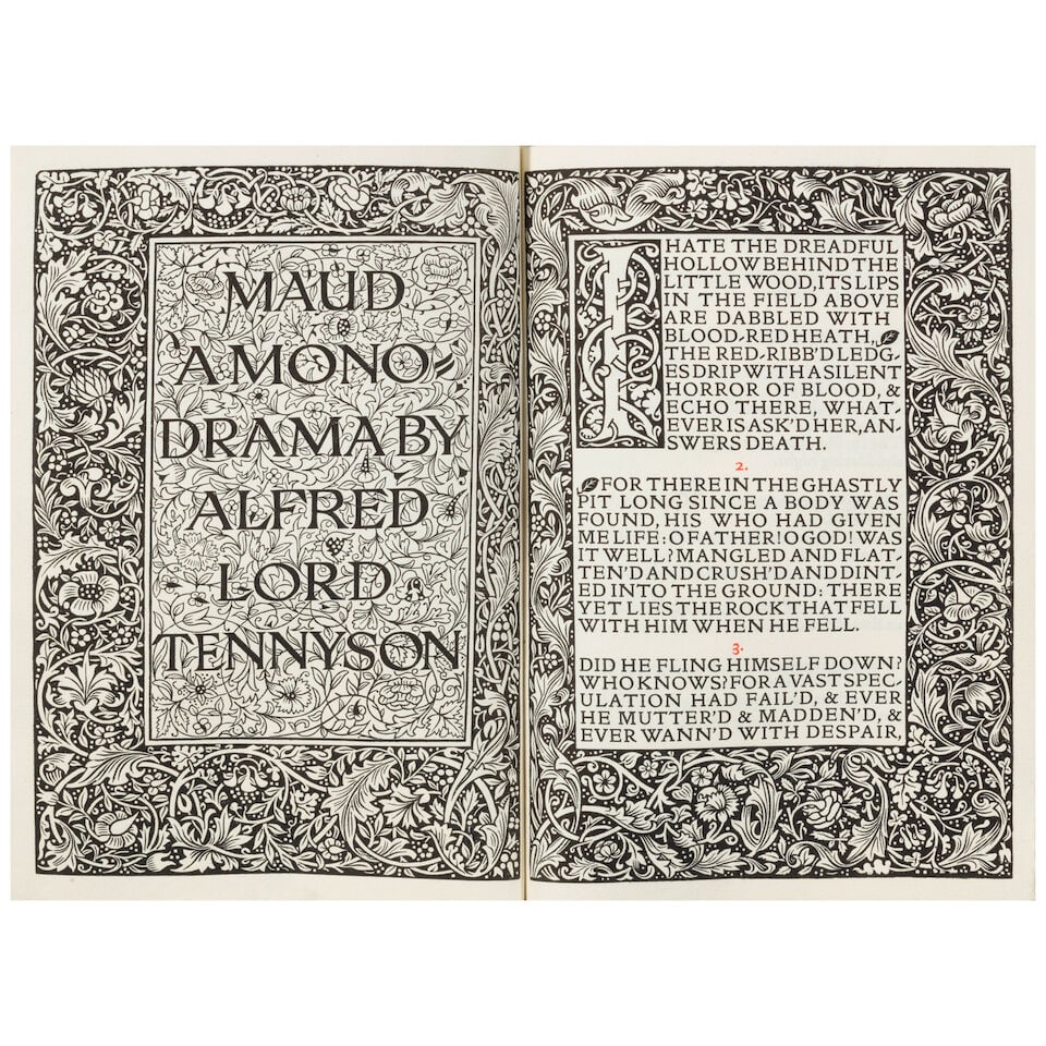 [KELMSCOTT PRESS] TENNYSON, ALFRED, Lord. 1809-1892. Maud. A Monodrama. Hammersmith: Kelmscott, ... (1 of 3)