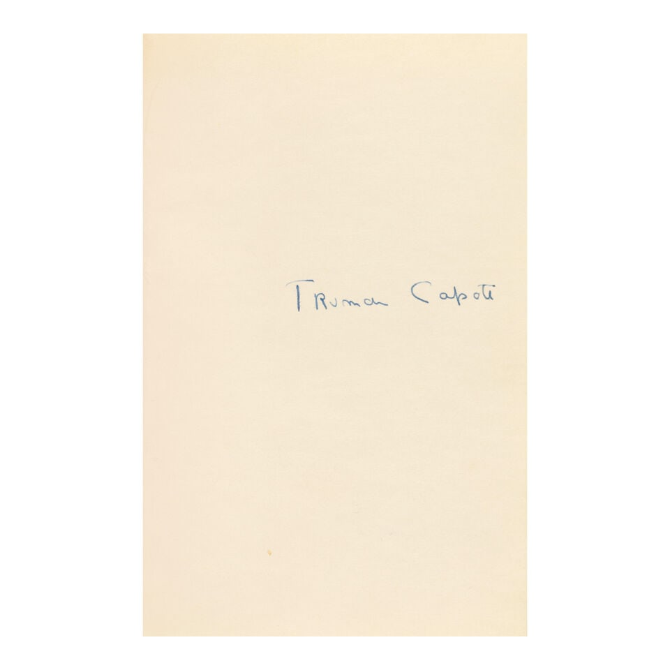 CAPOTE, TRUMAN. 1924-1984. In Cold Blood. New York: Random House, [1965]. - 3