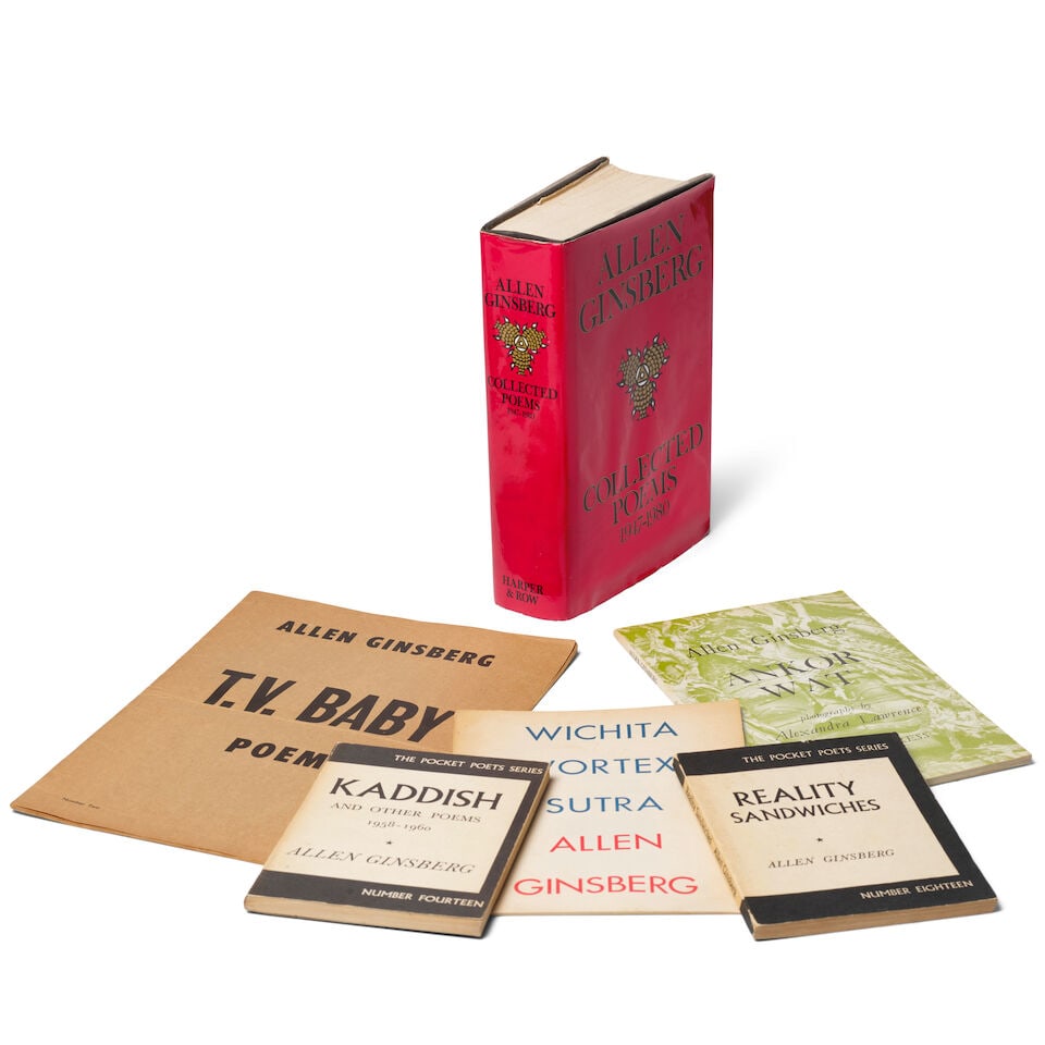GINSBERG, ALLEN. A group of 6 inscribed first editions. (1 of 8)