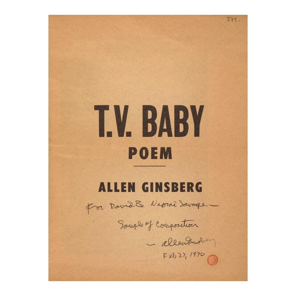 GINSBERG, ALLEN. A group of 6 inscribed first editions. - 8