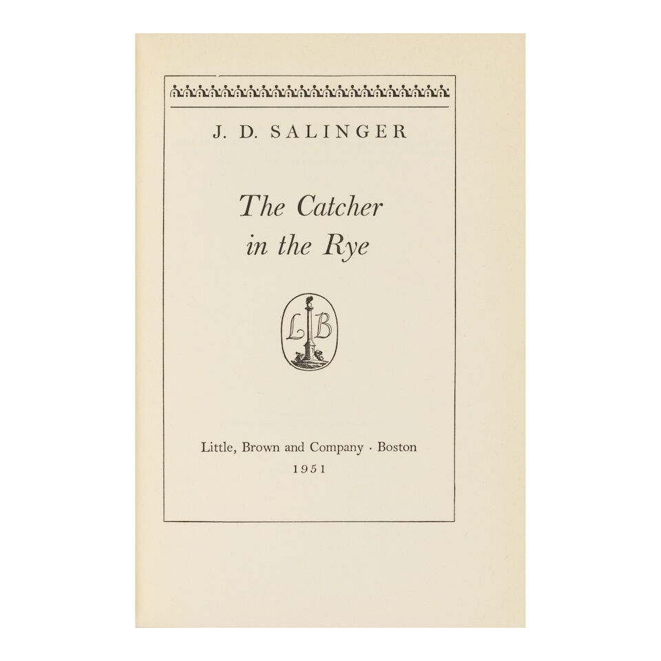 SALINGER, JEROME DAVID. 1919-2010. The Catcher in the Rye. Boston: Little, Brown and Company, 1... - 2