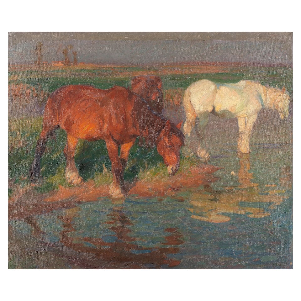 Arnesby Brown (British, 1866-1955) Study for The Labourers (1 of 3)