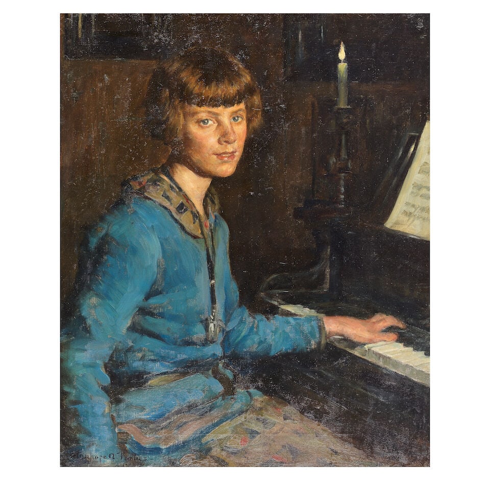 Stanhope Alexander Forbes, RA (British, 1857-1947) Mrs Stewart as a child (1 of 3)