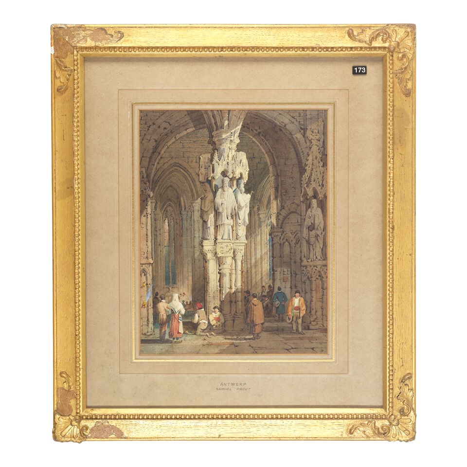 Samuel Prout FSA, OWS (British, 1783-1852) A group of five views, including Antwerp and Rheims - 10
