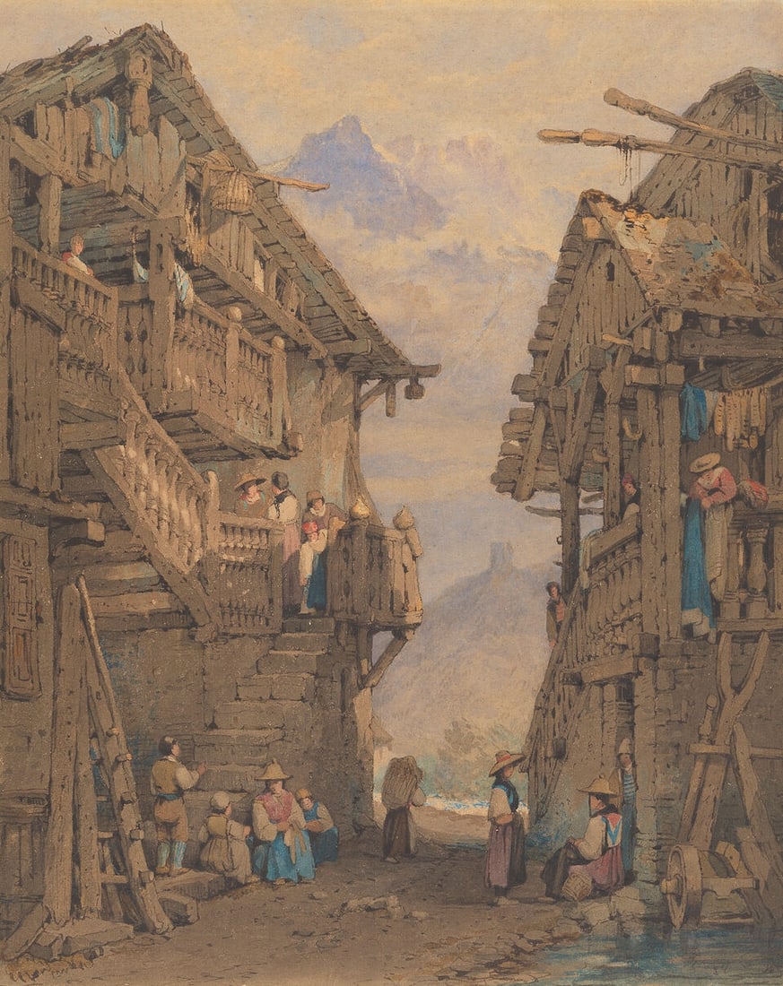 Samuel Prout FSA, OWS (British, 1783-1852) A group of five views, including Antwerp and Rheims - 14