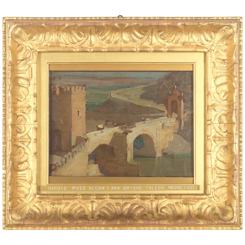 Harold Speed (British, 1872-1957) Sketch for The Alcantara, Toledo by Moonlight - 2