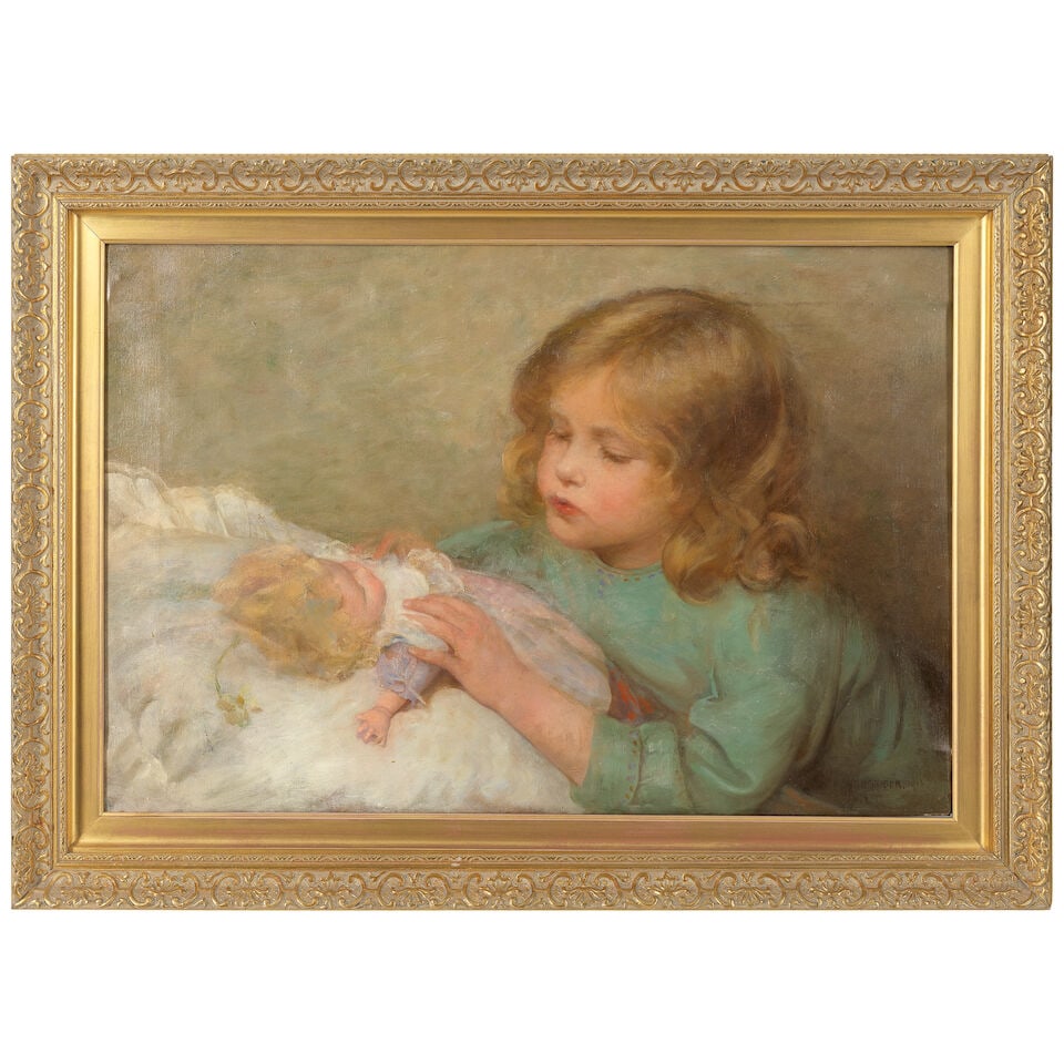 Sarah McGregor (British fl. 1869-1885) Little girl with her doll - 2
