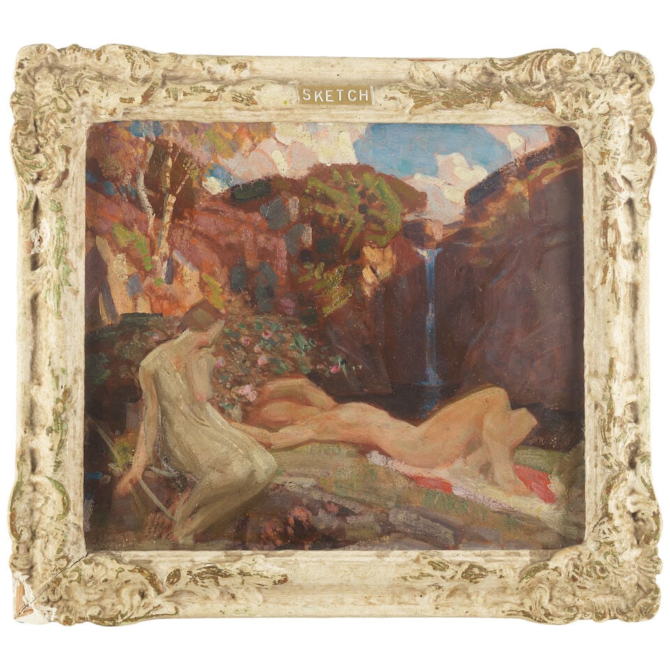 Harold Speed (British, 1872-1957) Sketch for The Vale of Leutha - 3