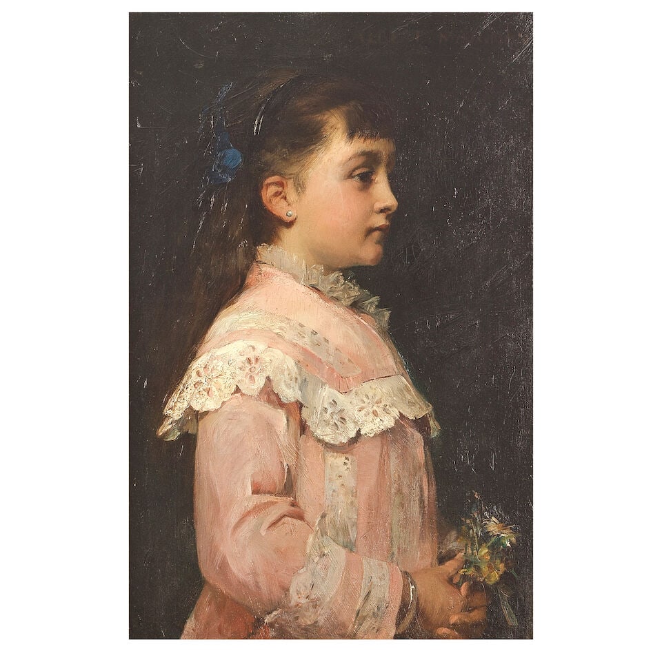 Albert (Pierre René) Maignan (French, 1845-1908) Portrait of the artist's niece, Alberte Du... (1 of 3)