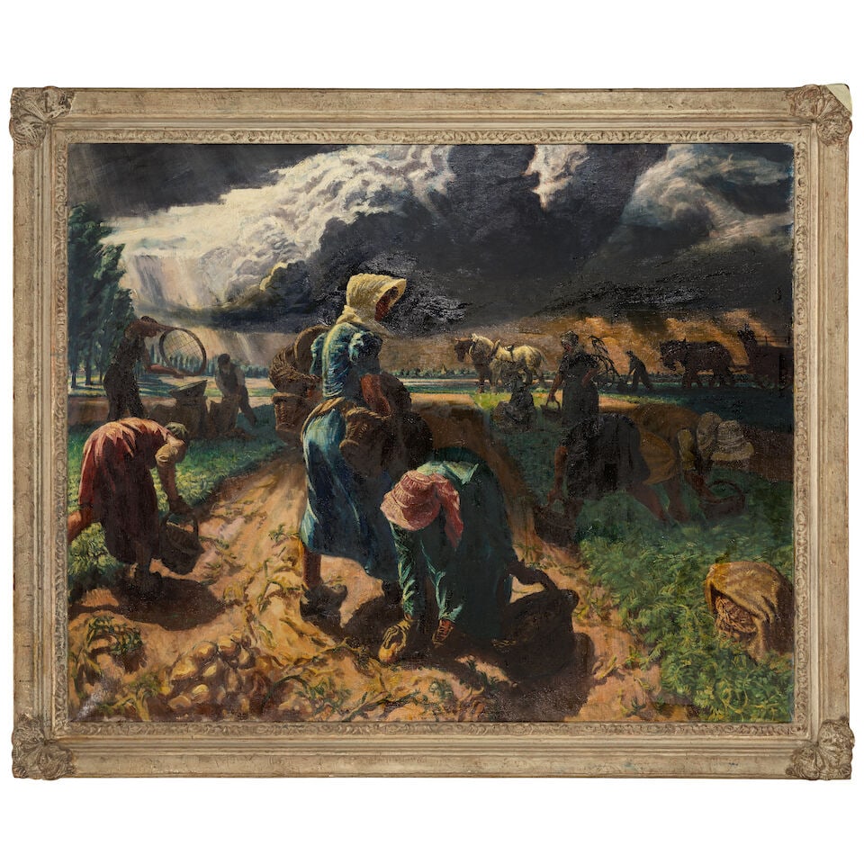 Christopher Perkins (British, 1891-1968) Lincolnshire potato harvest - 2