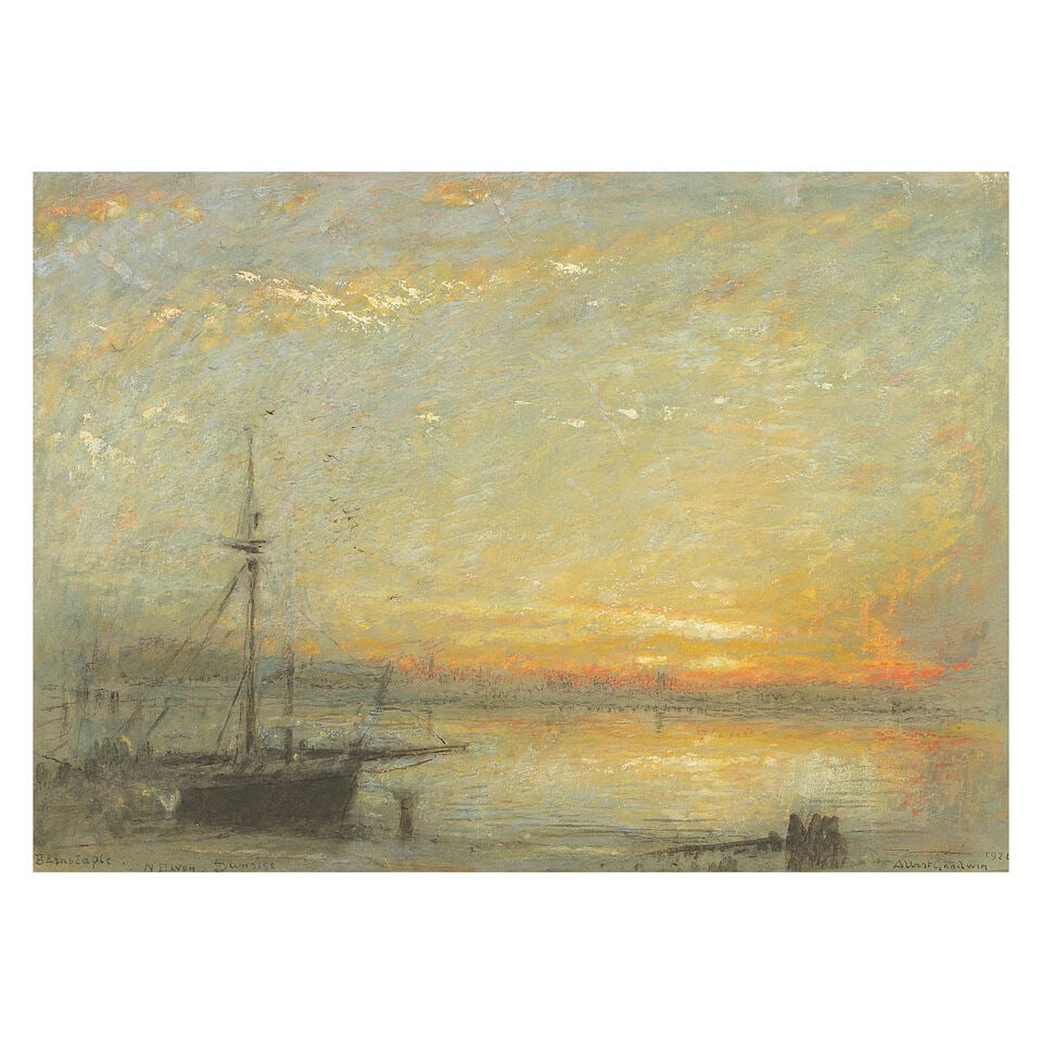 Albert Goodwin, RWS (British, 1845-1932) Sunrise at Barnstaple, North Devon (1 of 3)