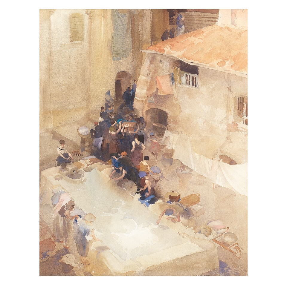 Sir William Russell Flint, RA, PRWS (British, 1880-1969) Amazons of Antibes (1 of 3)