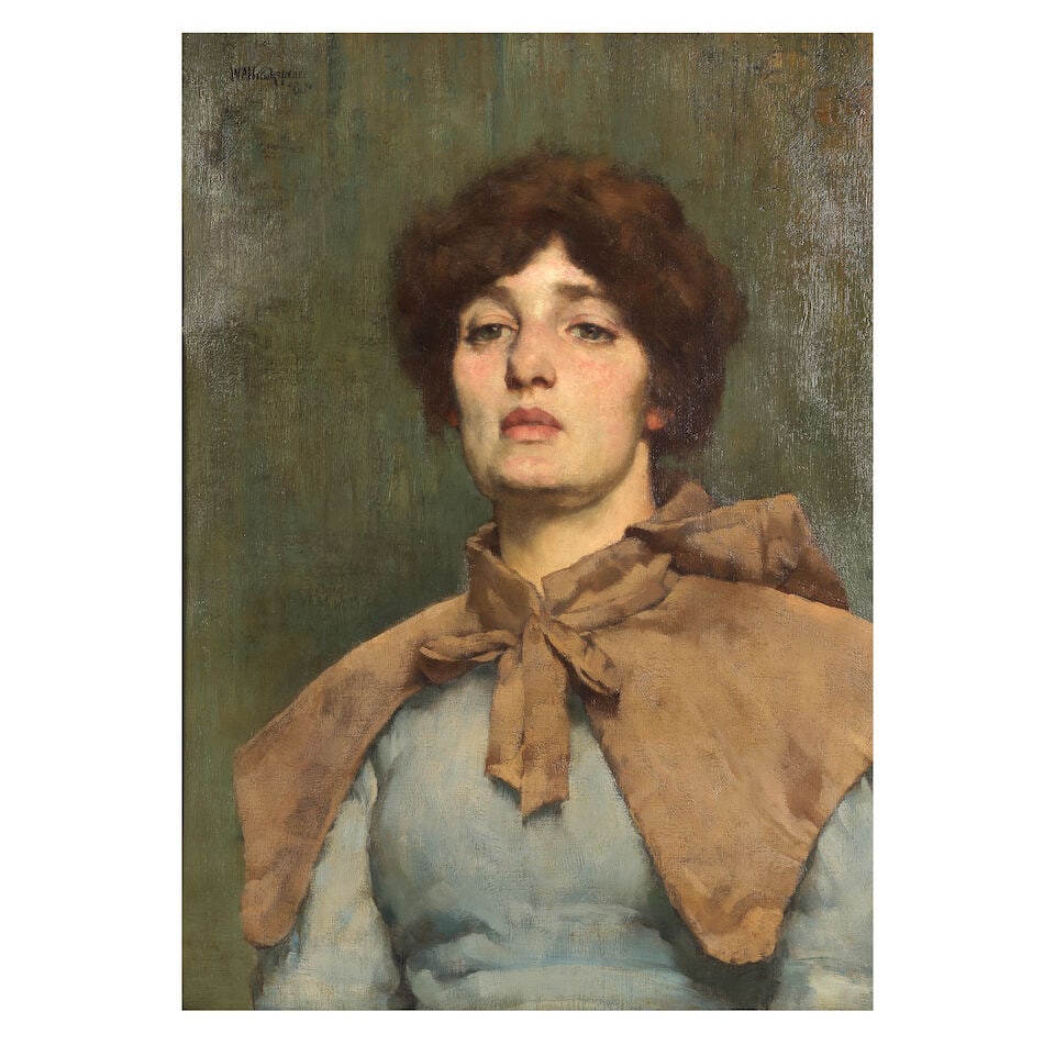 William A. Breakspeare (British, 1855-1914) Portrait of a woman: William A. Breakspeare (British, 1855-1914) Portrait of a woman signed and dated 'WABREAKSPEARE.1884' (upper left) oil on canvas 59 x 44cm (23 1/4 x 17 5/16in). Footnotes: Provenance Private