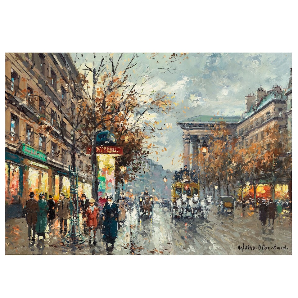 Antoine Blanchard (French, 1910-1988) Autumn in Paris (1 of 3)