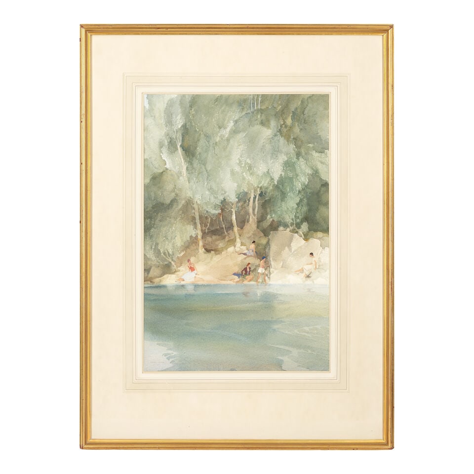 Sir William Russell Flint, RA, PRWS (British, 1880-1969) Forest pool, Languedoc - 2