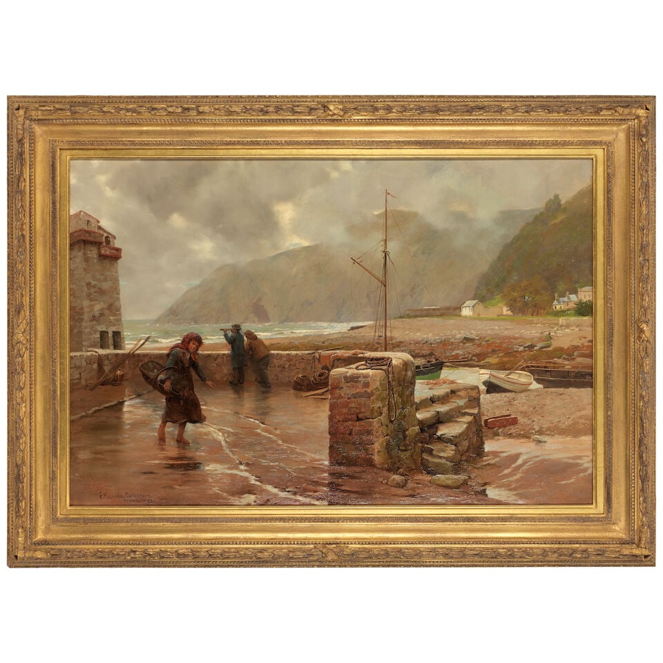 George Hillyard Swinstead (British, 1860-1926) A wet day, Lynmouth - 2