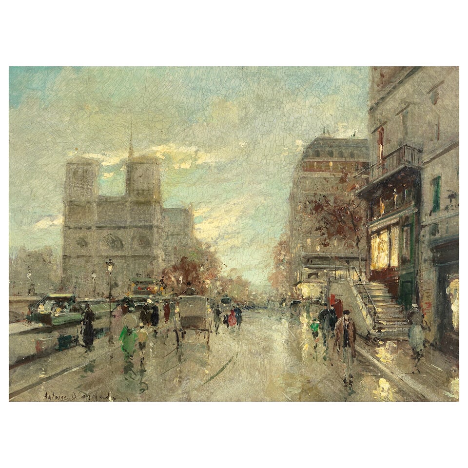 Antoine Blanchard (French, 1910-1988) Quai de Montebello, Paris (1 of 3)