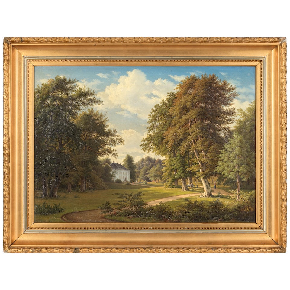 Frederik Christian J. Kiaerskou (Danish, 1805-1891) Summer at the country house - 2