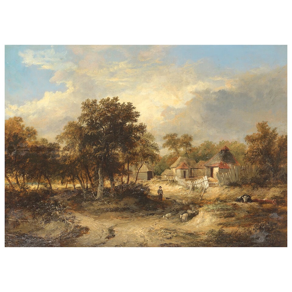 Follower of James Stark (British, 1794-1859) Cadmore End, High Wycombe: Follower of James Stark (British, 1794-1859) Cadmore End, High Wycombe oil on panel 50 x 68cm (19 11/16 x 26 3/4in). For further information on this lot please visit Bonhams.com For further