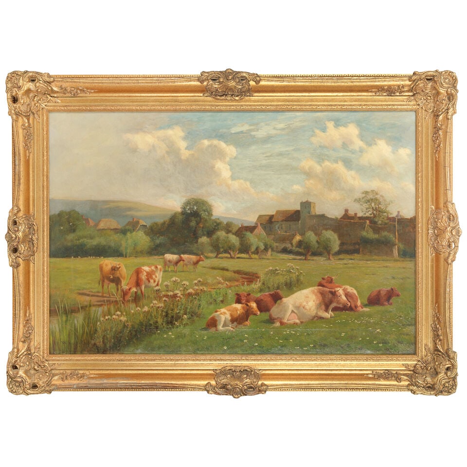 William Sidney Cooper (British, 1854-1927) Cattle resting by the river - 2