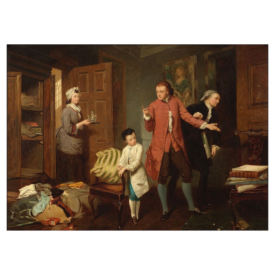 Marcus Stone, RA (British, 1840-1921) A painter's first work (1 of 3)