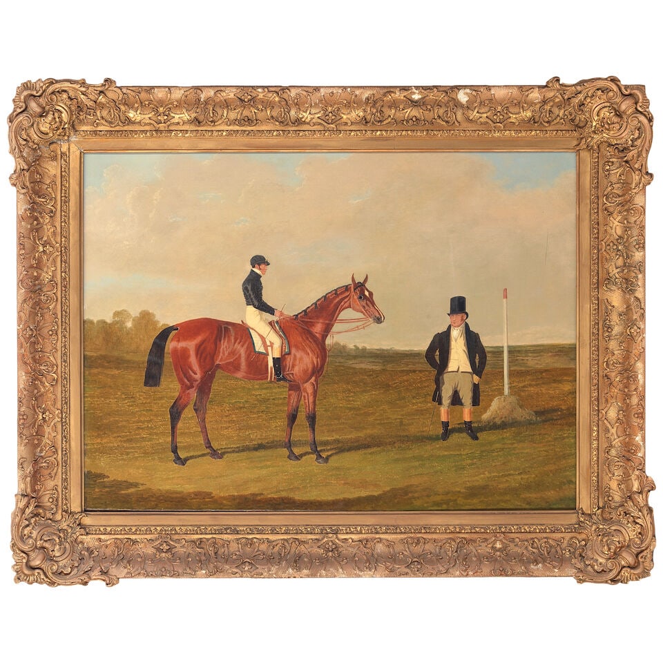 John Frederick Herring, Snr. (British, 1795-1865) Cyprian, a bay racehorse with William Scott up... - 2
