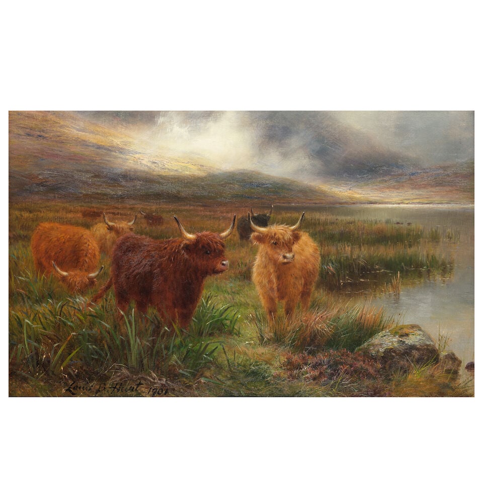 Louis Bosworth Hurt (British, 1856-1929) Glencoe: Louis Bosworth Hurt (British, 1856-1929) Glencoe signed and dated 'L.B.Hurt 1901' (lower left) oil on canvas 30 x 48cm (11 13/16 x 18 7/8in). Footnotes: Provenance With Haynes Fine Art of Broadway, Wo