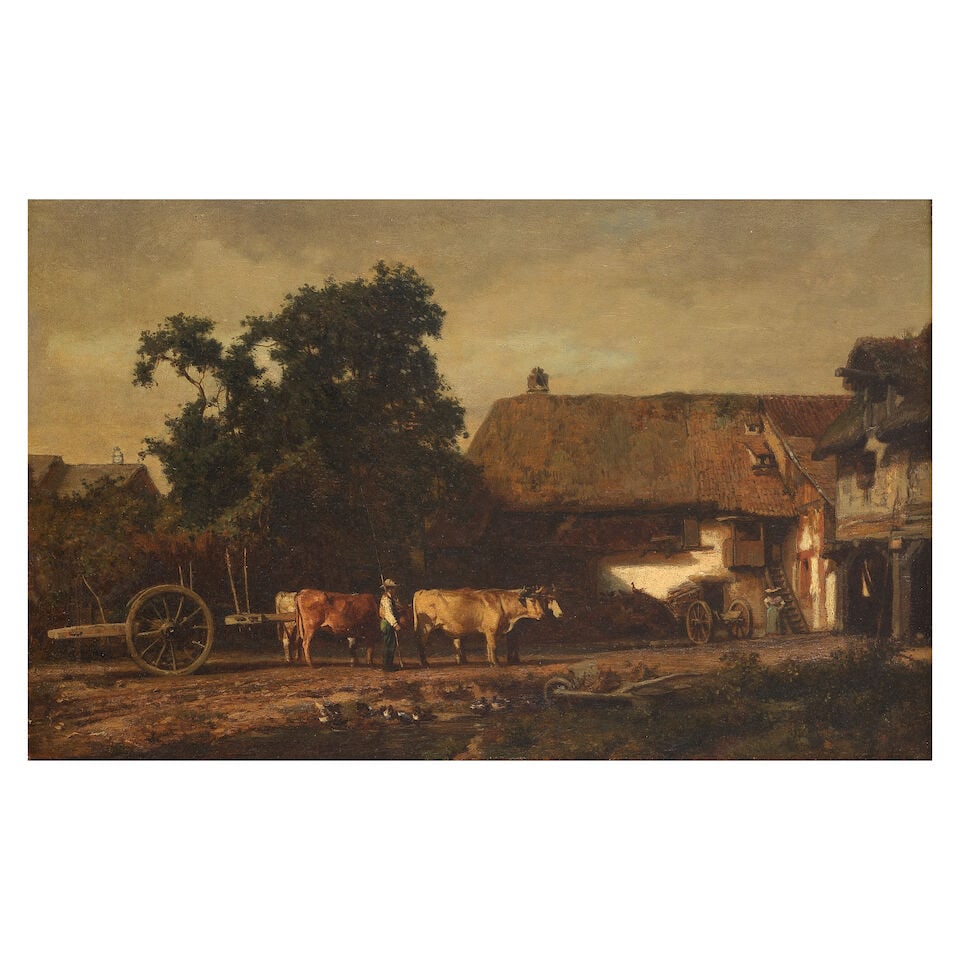 Gustave Brion (French, 1824-1877) The farmer's cottage: Gustave Brion (French, 1824-1877) The farmer's cottage indistinctly signed (lower right) oil on panel 20 x 32cm (7 7/8 x 12 5/8in). Footnotes: Provenance Private collection, UK. For further