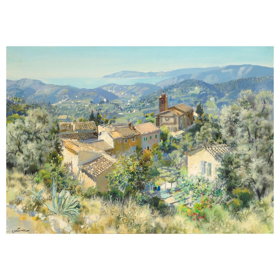 Gabriel Deschamps (French, 1919-2011) Vue d'Eze: Gabriel Deschamps (French, 1919-2011) Vue d'Eze signed 'G.Deschamps' (lower left) oil on canvas 64 x 93cm (25 3/16 x 36 5/8in). Footnotes: Provenance With Findlay Galleries, Chicago. Private collectio
