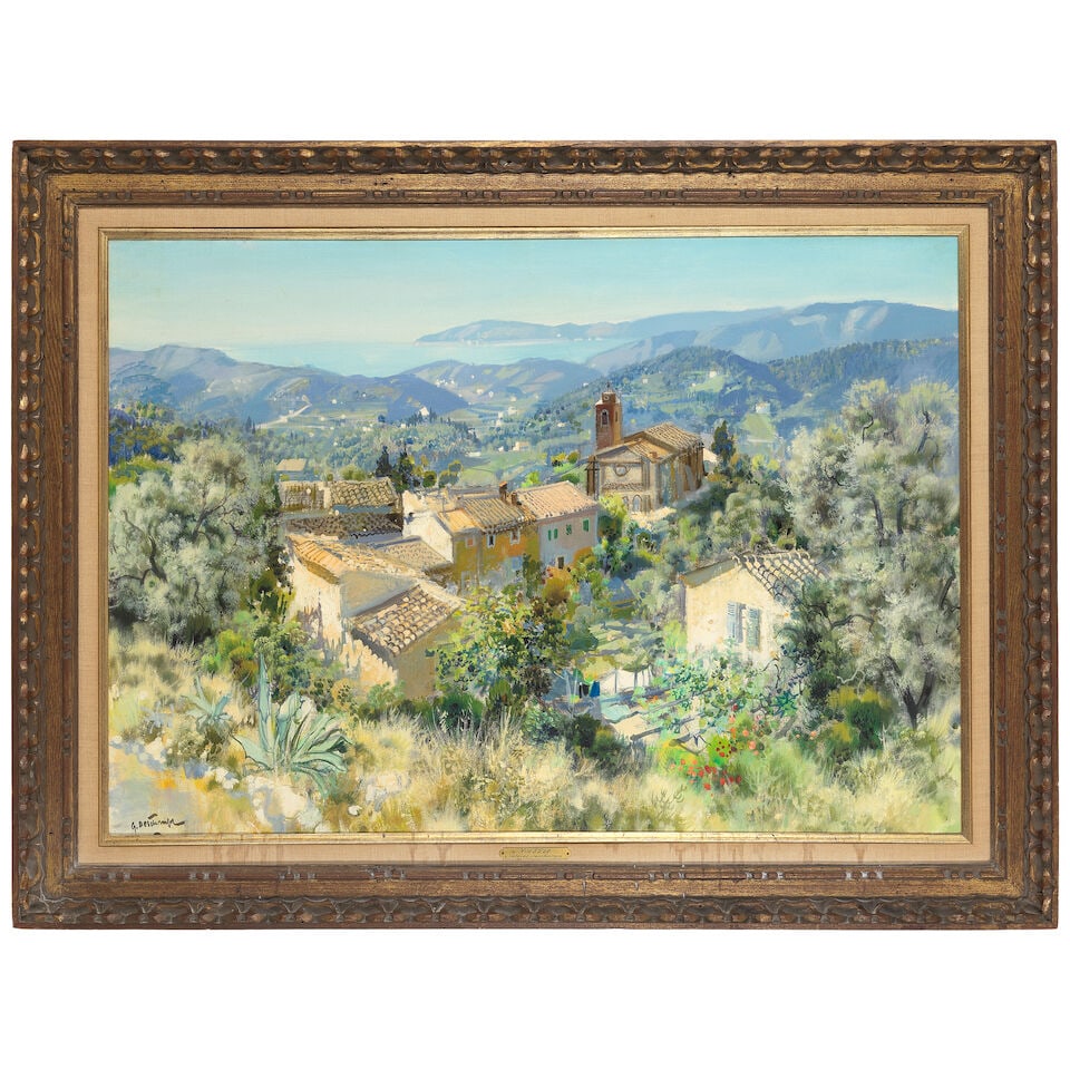 Gabriel Deschamps (French, 1919-2011) Vue d'Eze - 2