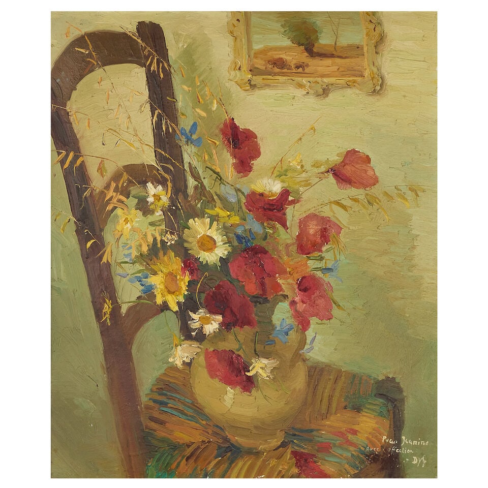 Marcel Dyf (French, 1899-1985) Fleurs des champs sur une chaise (1 of 3)