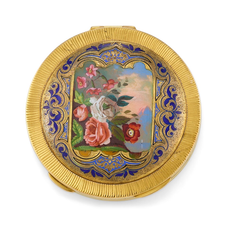 18K GOLD, LEAD, AND EMAMEL COMPACT CASE - 2