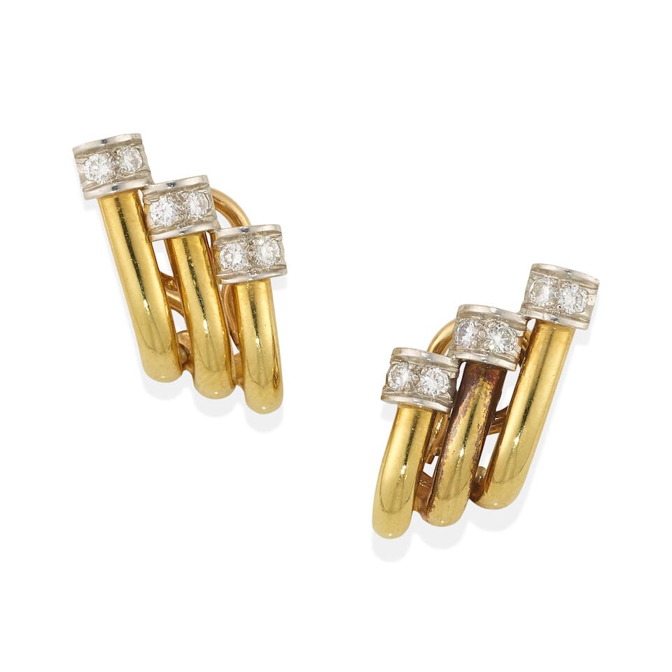 18K GOLD AND DIAMOND EARRINGS (1 of 3)