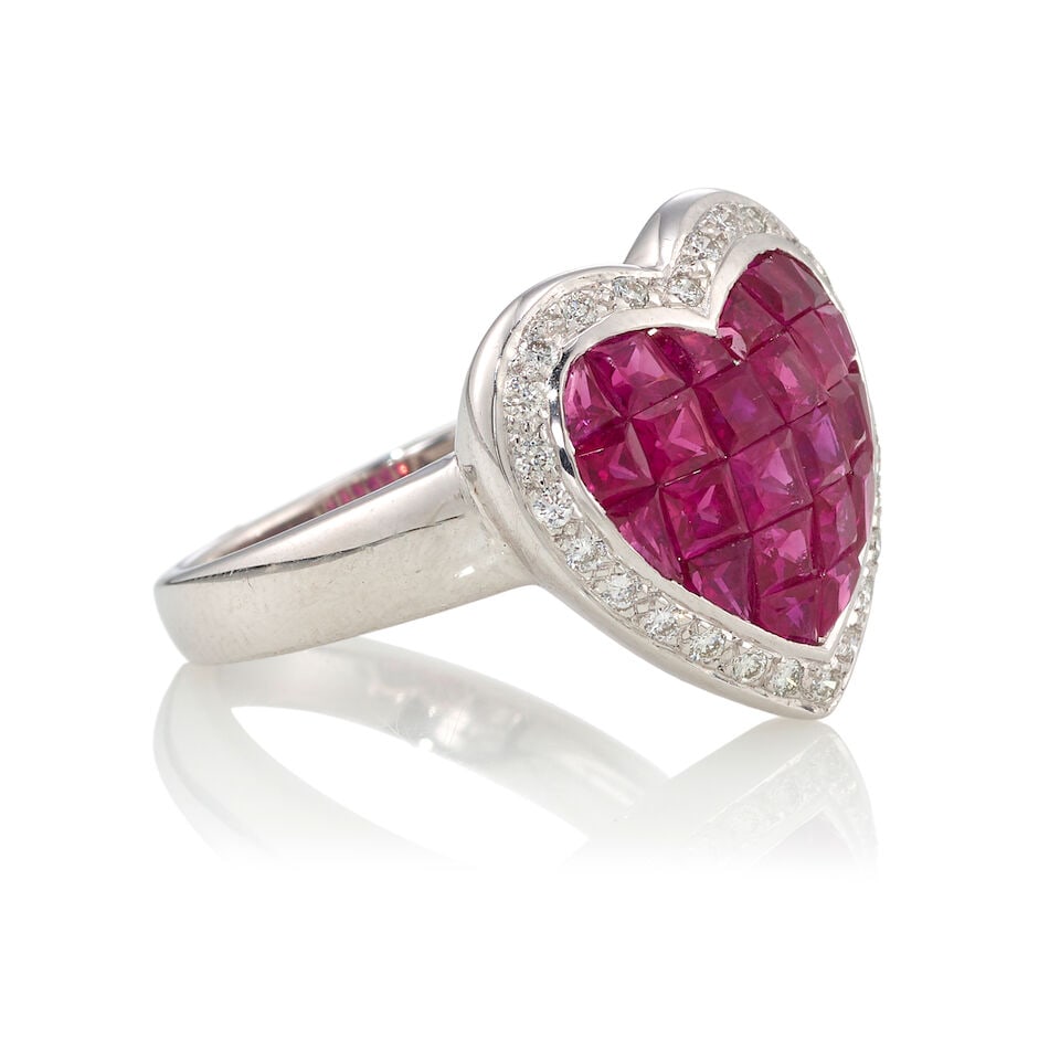 18K GOLD, RUBY, AND DIAMOND RING - 2